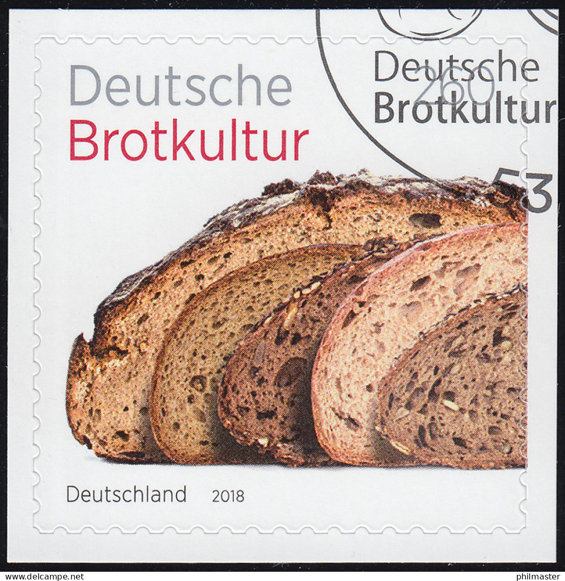 3390 Deutsche Brotkultur, Selbstklebend Auf Neutraler Folie, EV-O Bonn 3.5.2018 - Gebraucht