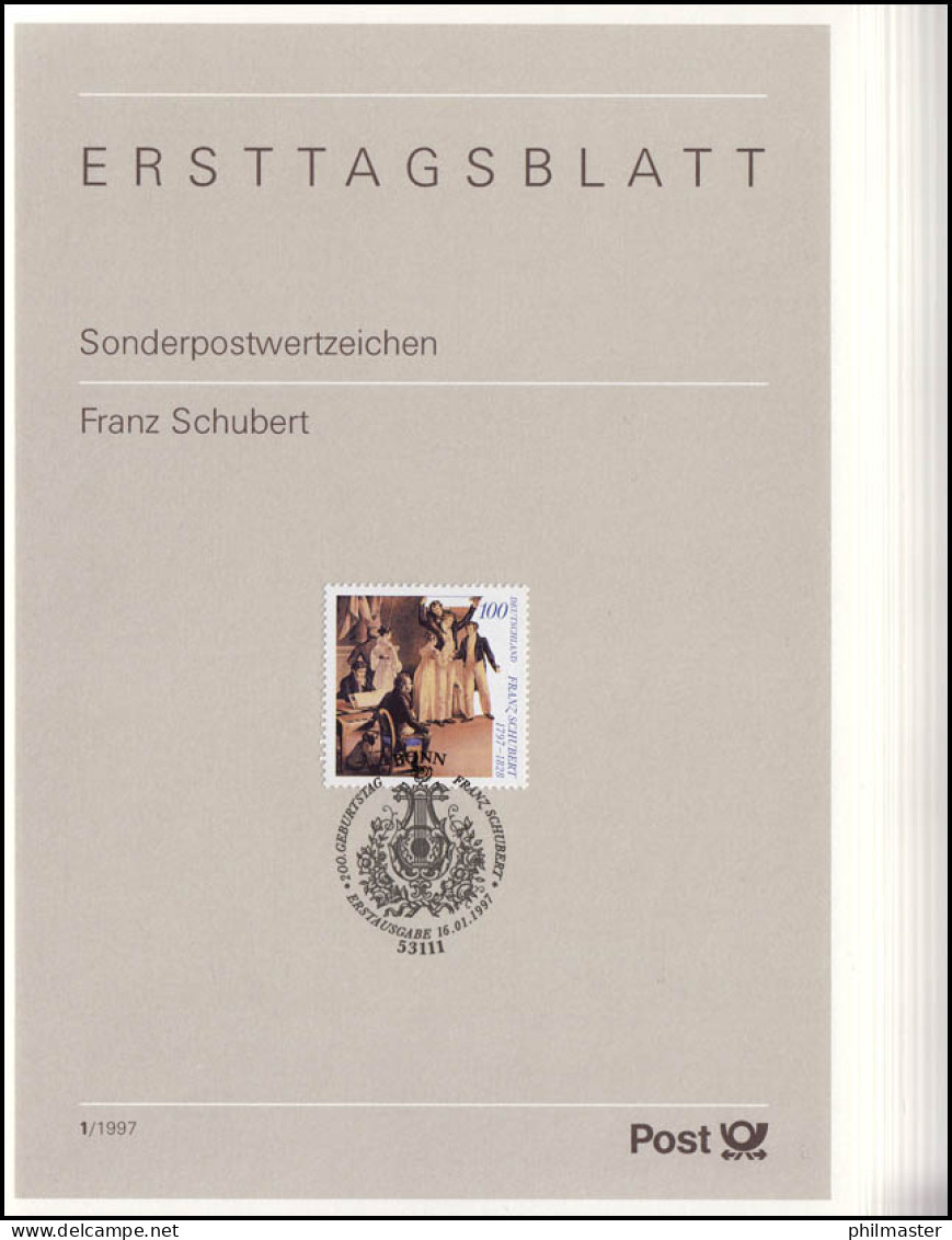 Ersttagsblätter ETB Bund Jahrgang 1997 Nr. 1 - 46 Komplett - Andere & Zonder Classificatie