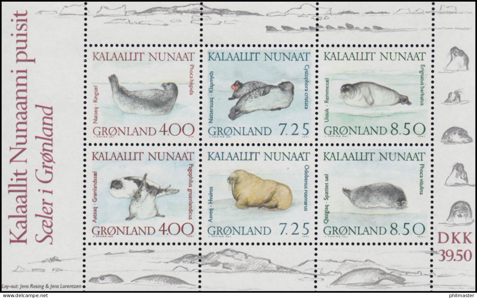 Grönland Block 3 Robben 1991 ** / MNH - Altri & Non Classificati