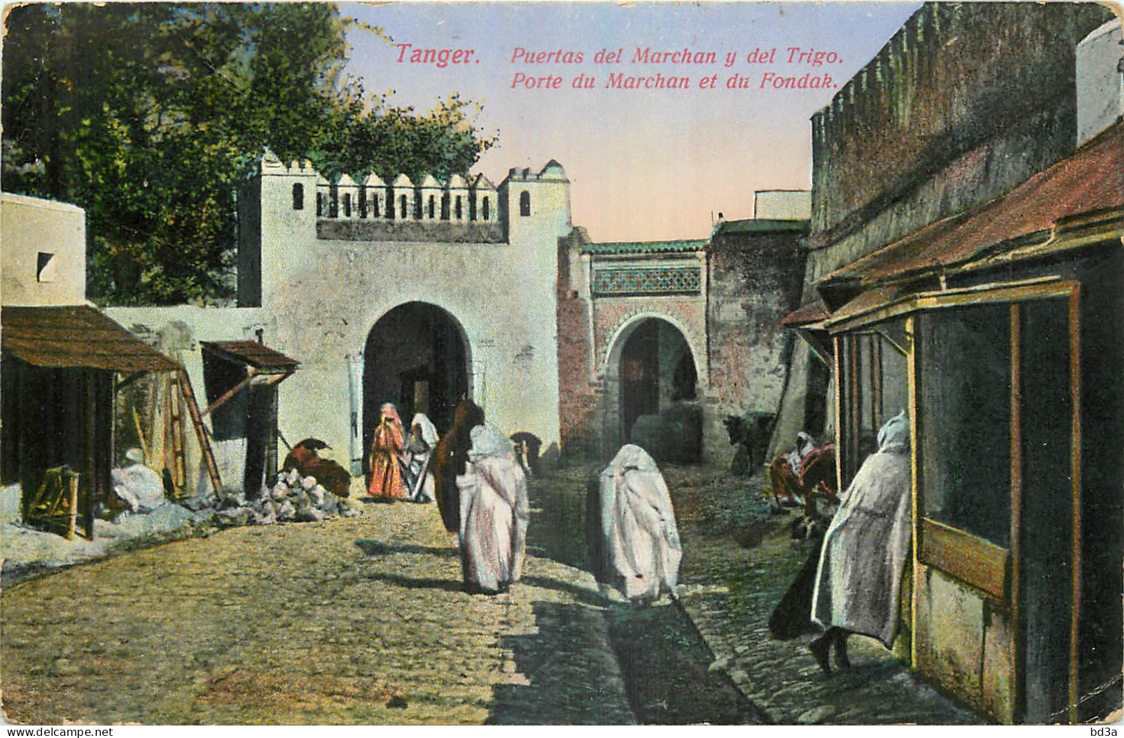  MAROC  TANGER  PORTE DU MARCHAN ET DU FONDAK - Tanger