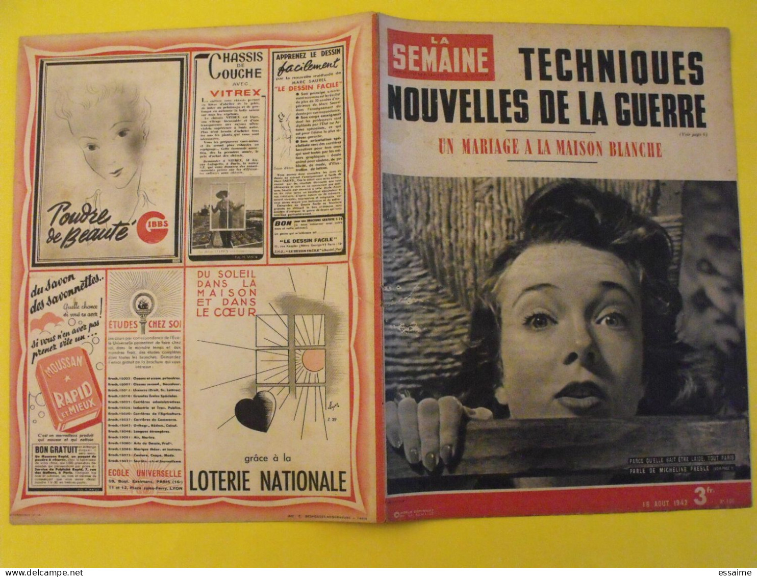 6 revues La semaine de 1942. actualités guerre photos collaboration sebastopol micheline presle dieppe libye