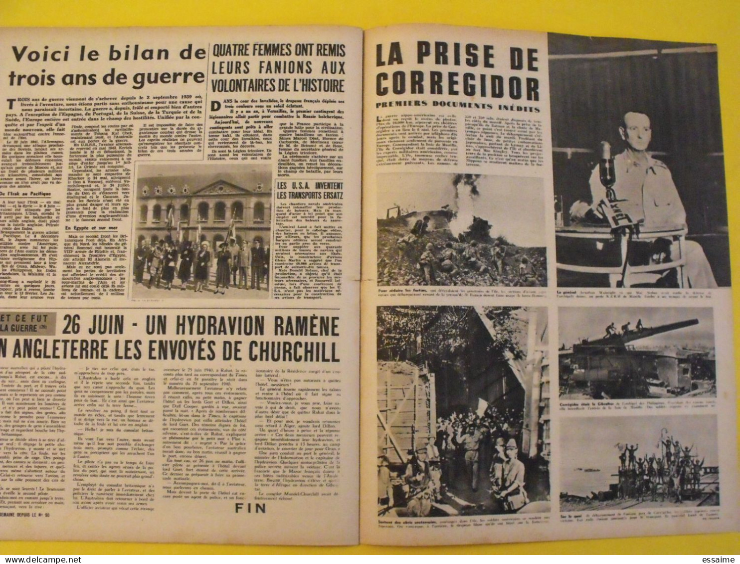 6 revues La semaine de 1942. actualités guerre photos collaboration sebastopol micheline presle dieppe libye