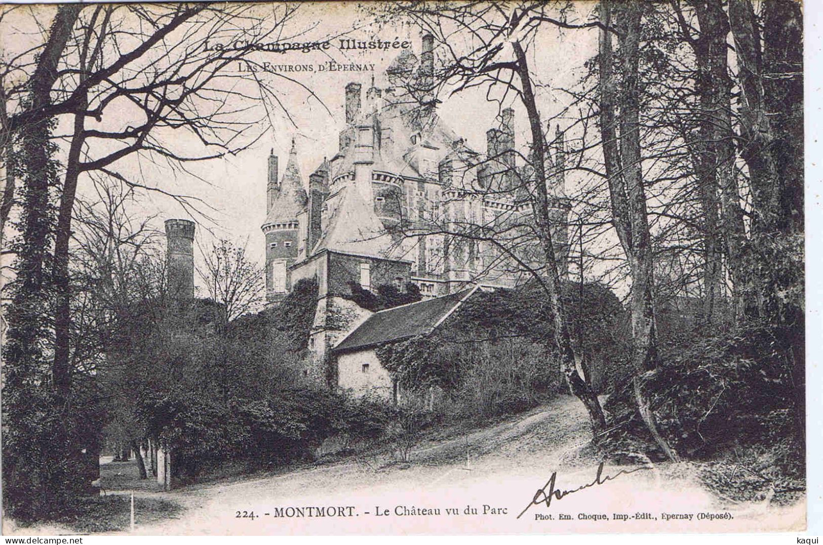 MARNE - MONTMORT - Le Château Vu Du Parc - Phot. M.  Choque - N° 224 - Montmort Lucy