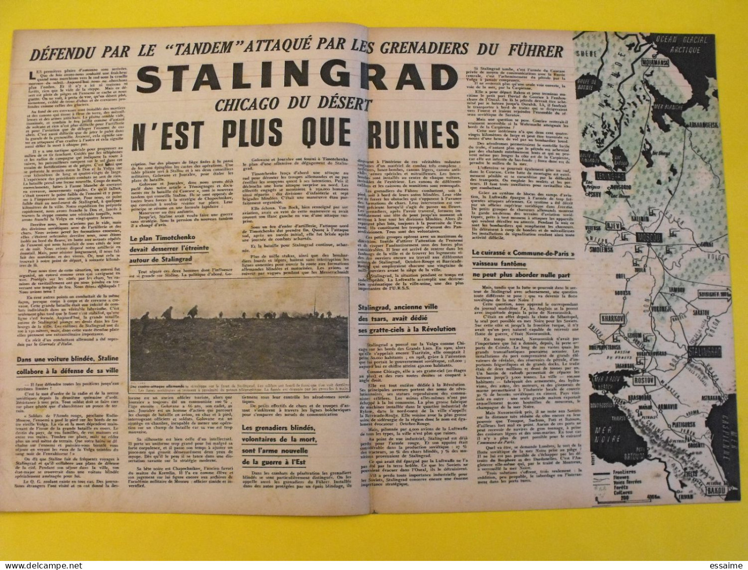 6 Revues La Semaine De 1942. Actualités Guerre Photos Collaboration Stalingrad Dakar Josseline Gael Tobrouk Moscou - Oorlog 1939-45