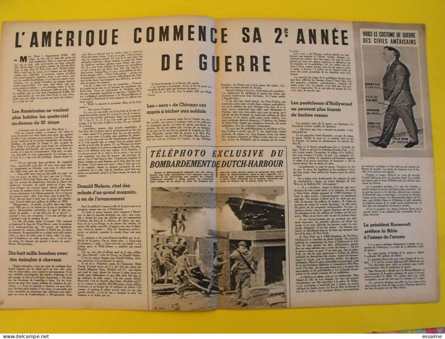 6 revues La semaine de 1942. actualités guerre photos collaboration stalingrad dakar josseline gael tobrouk moscou