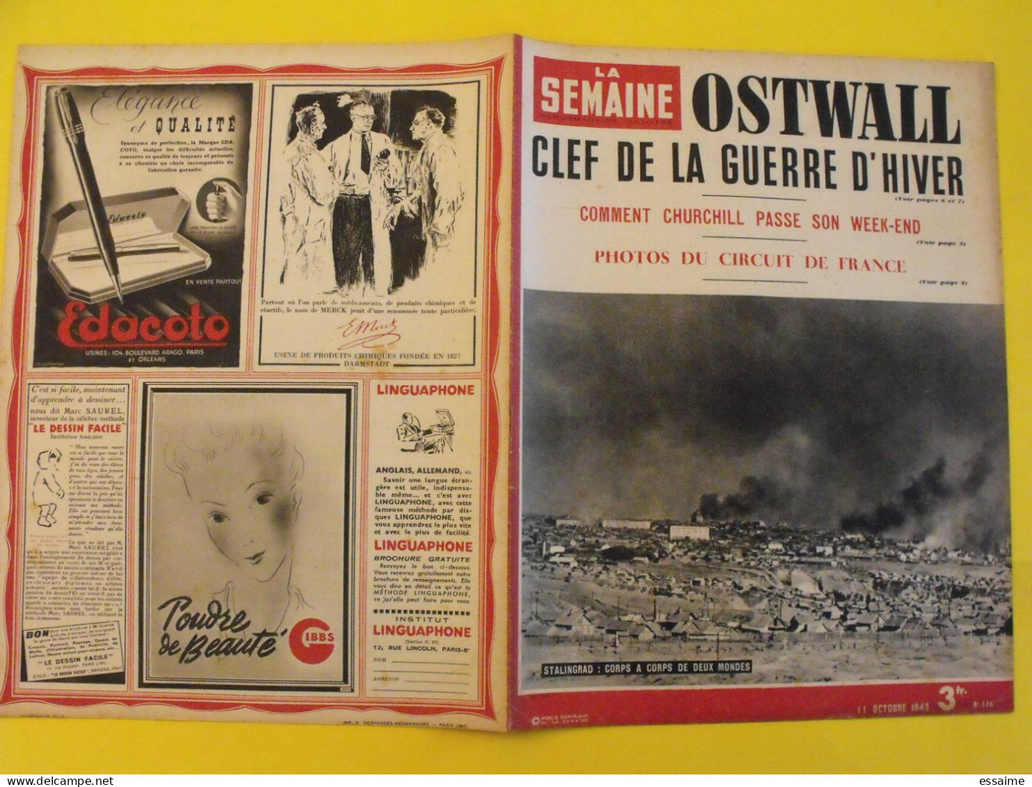 6 revues La semaine de 1942. actualités guerre photos collaboration stalingrad dakar josseline gael tobrouk moscou