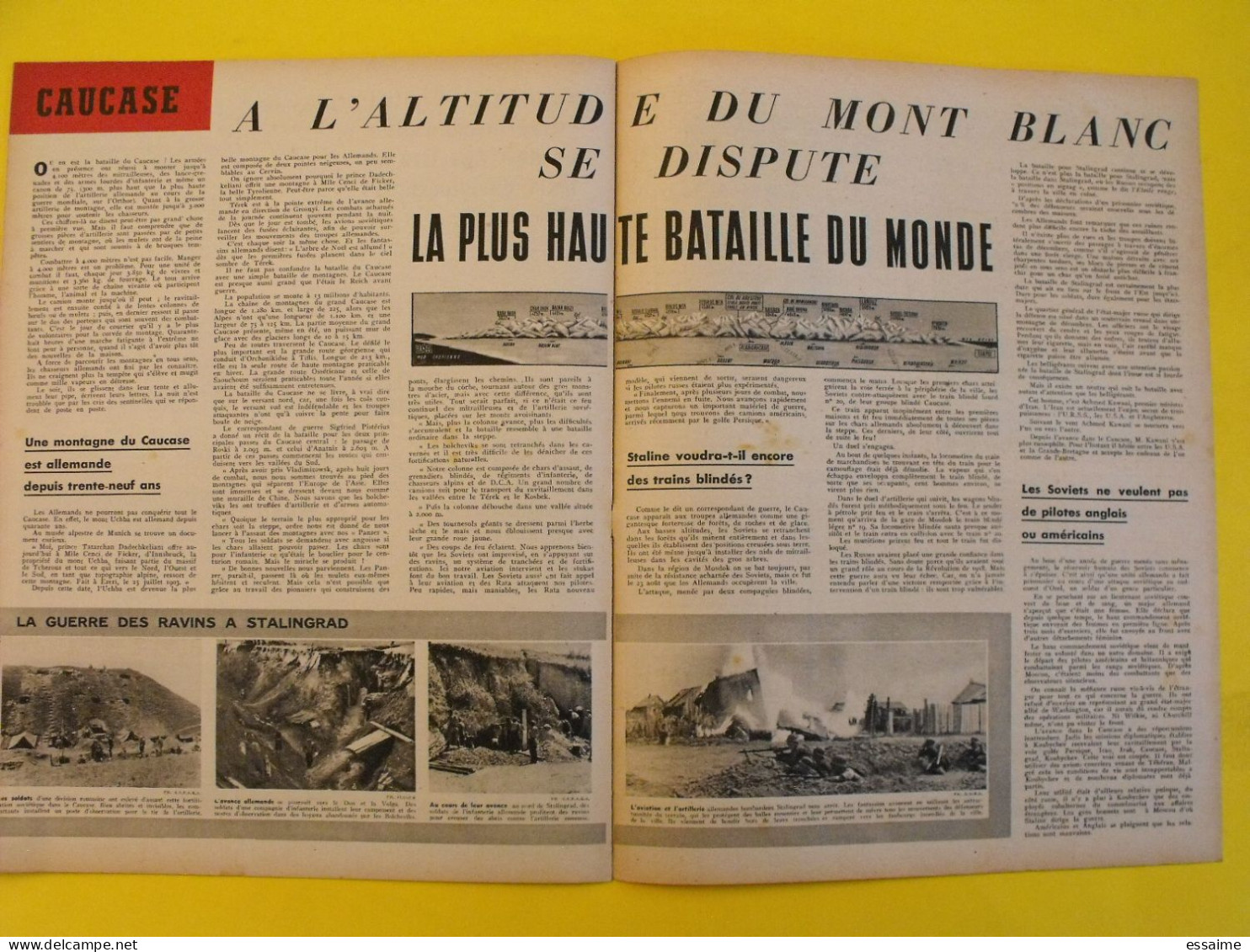 6 revues La semaine de 1942. actualités guerre photos collaboration stalingrad dakar josseline gael tobrouk moscou