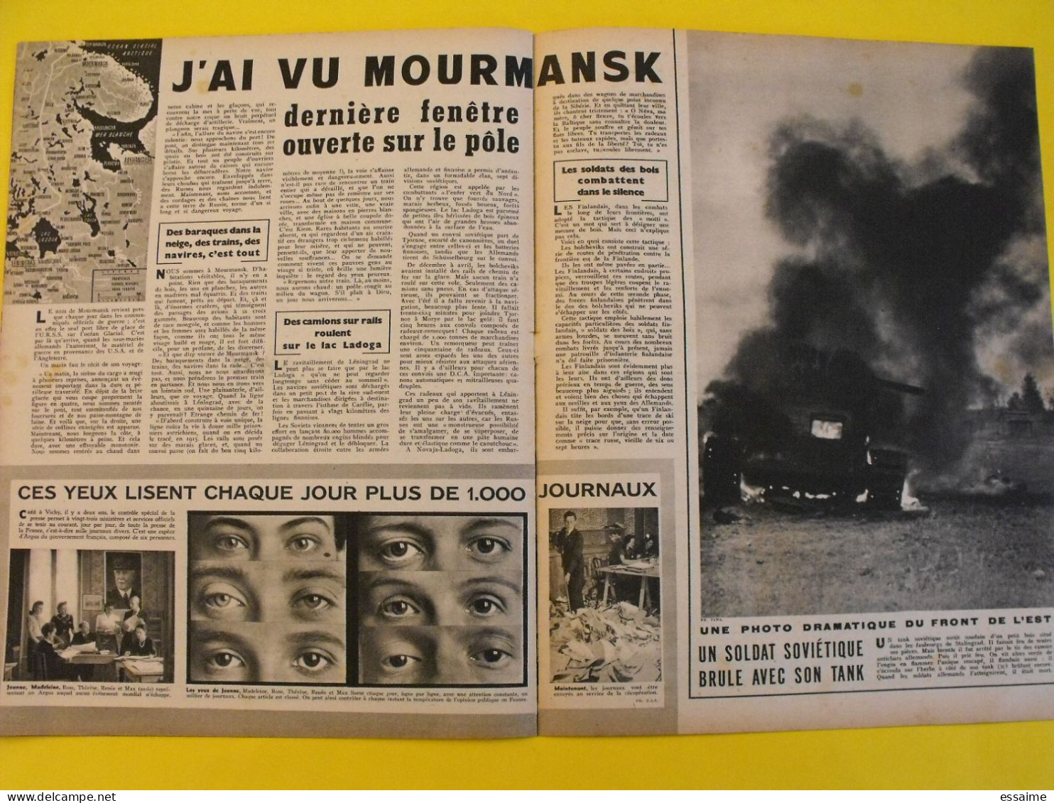 6 revues La semaine de 1942. actualités guerre photos collaboration stalingrad dakar josseline gael tobrouk moscou