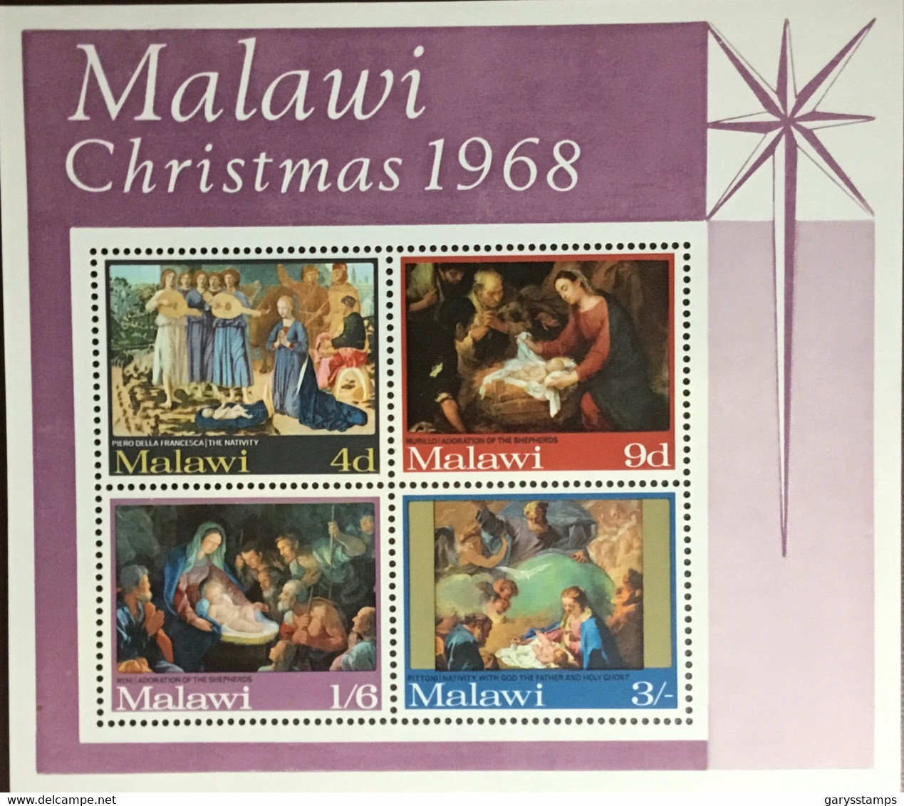 Malawi 1968 Christmas Minisheet MNH - Malawi (1964-...)