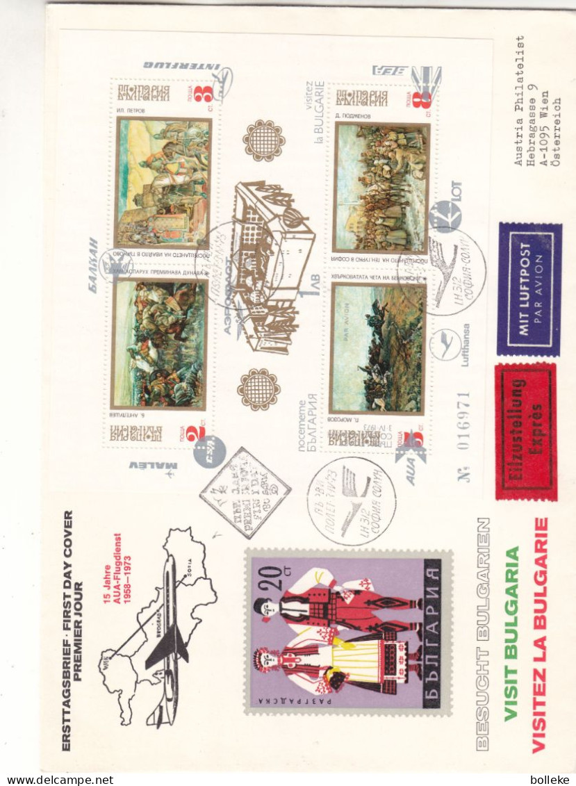 Bulgarie - Lettre Exprès FDC De 1973 - GF - Exp Vers Wien - Vom Spécial - Valeur 75,00 Euros - - Storia Postale