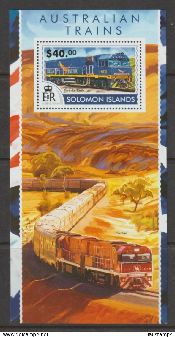 Solomon Islands 2015 Australian Trains S/S MNH - Trains
