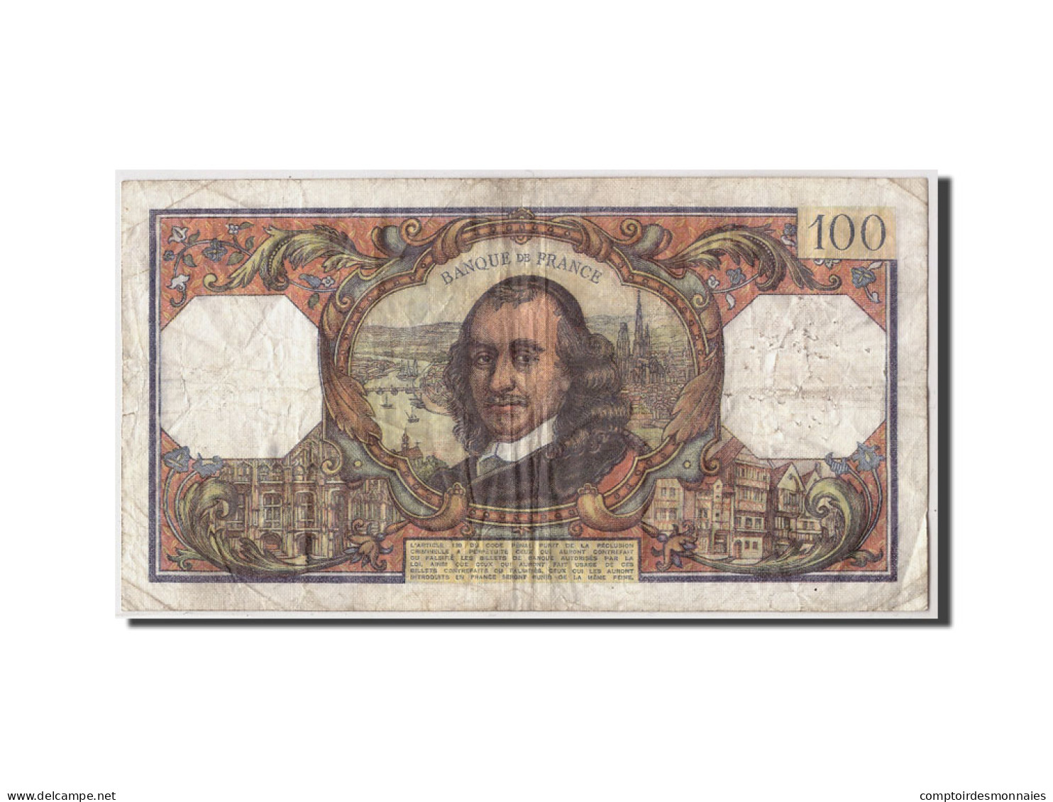 Billet, France, 100 Francs, 100 F 1964-1979 ''Corneille'', 1976, 1976-01-02, TB - 100 F 1964-1979 ''Corneille''