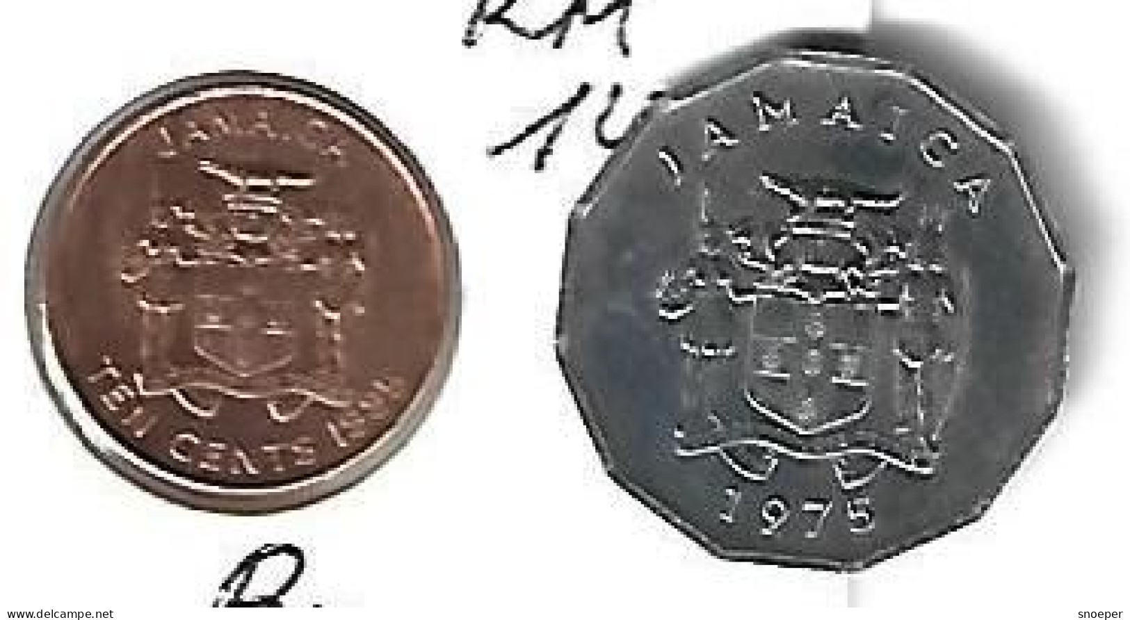 *jamaica 1 +10 Cent  1975+1995  Km 64+ 146.2 Unc+bu - Giamaica