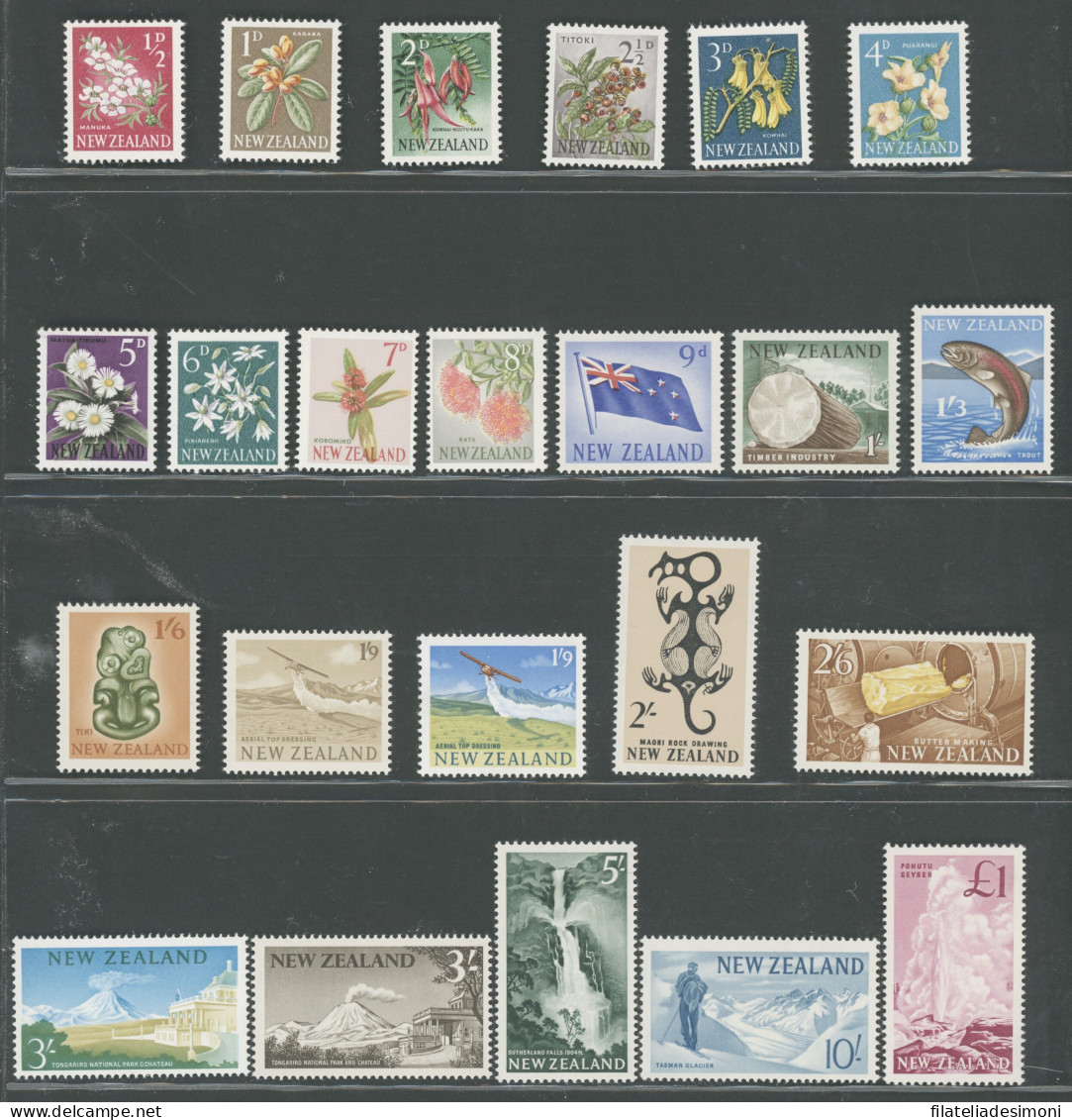 1960-66 NEW ZEALAND - Stanley Gibbons N. 781-02 - Flora E Fauna - 23 Valori - MNH** - Altri & Non Classificati