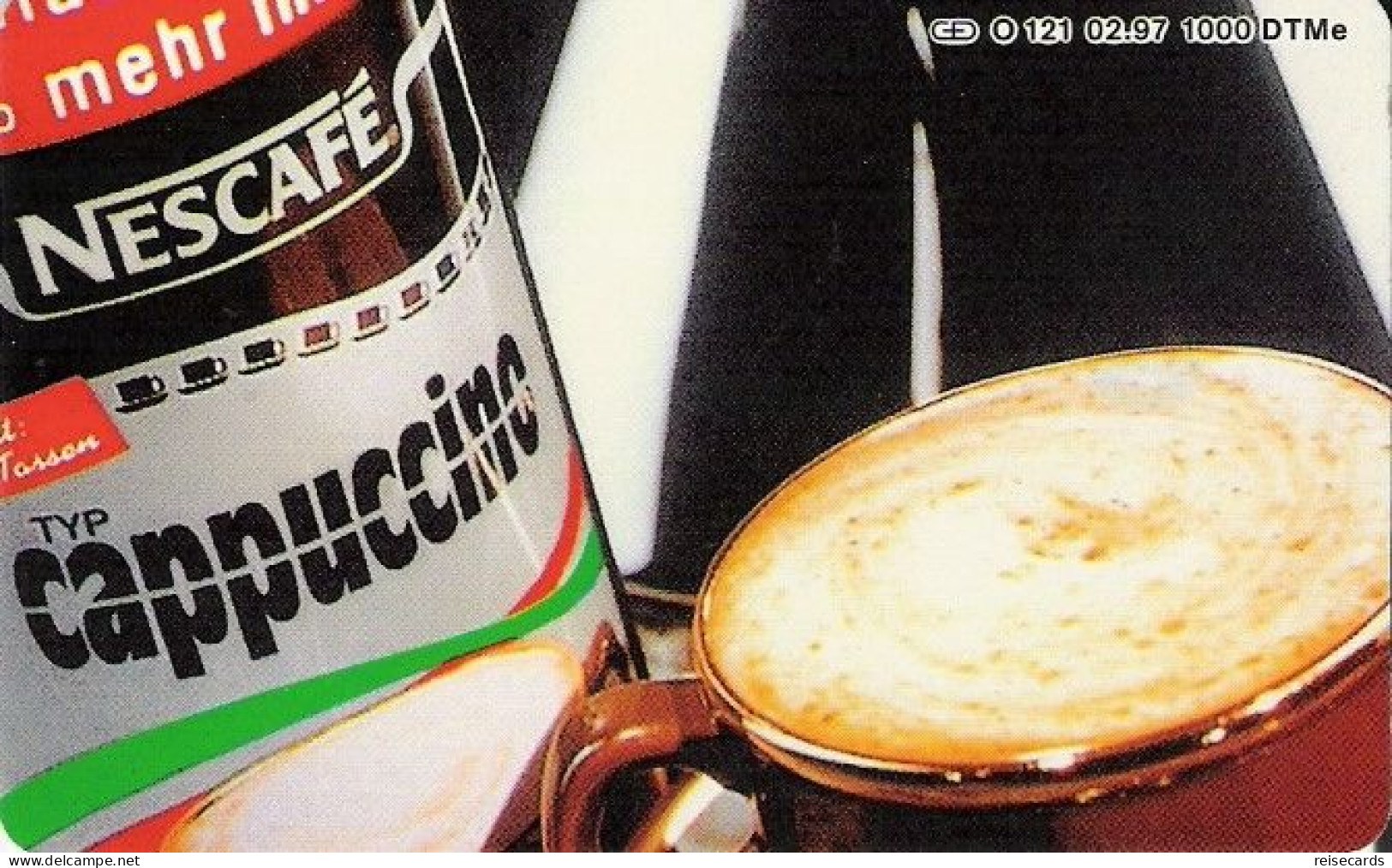 Germany: O 121 02.97 Nescafé Cappuccino. Mint - O-Series: Kundenserie Vom Sammlerservice Ausgeschlossen