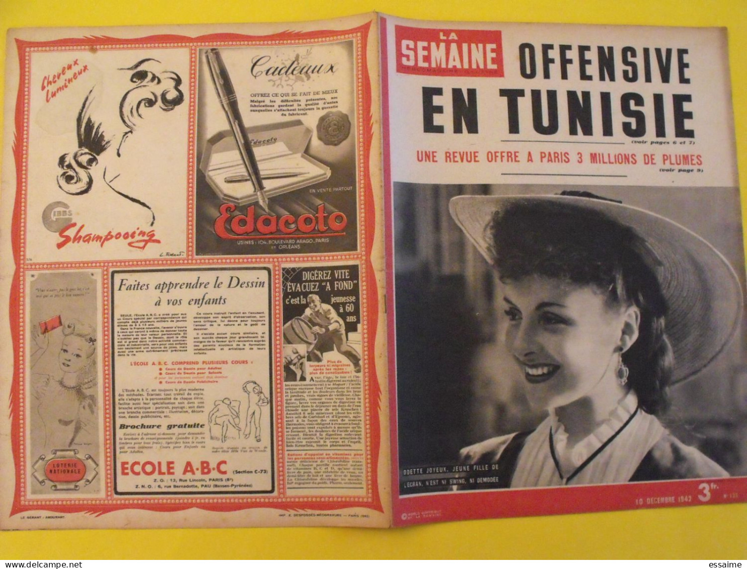 6 Revues La Semaine De 1942-1943. Actualités Guerre Photos Collaboration Odette Joyeux Franco  Birmanie Berlin Maroc - Oorlog 1939-45