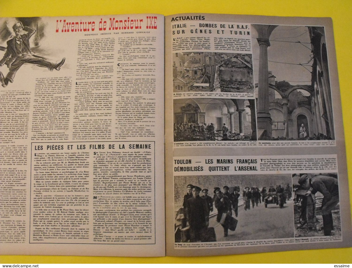 6 revues La semaine de 1942-1943. actualités guerre photos collaboration odette joyeux franco  birmanie berlin maroc