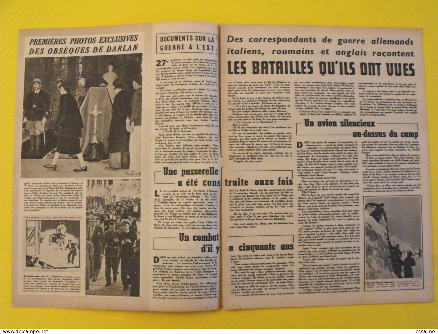 6 revues La semaine de 1942-1943. actualités guerre photos collaboration odette joyeux franco  birmanie berlin maroc