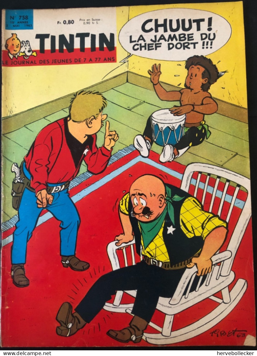 TINTIN Le Journal Des Jeunes N° 758 - 1963 - Tintin