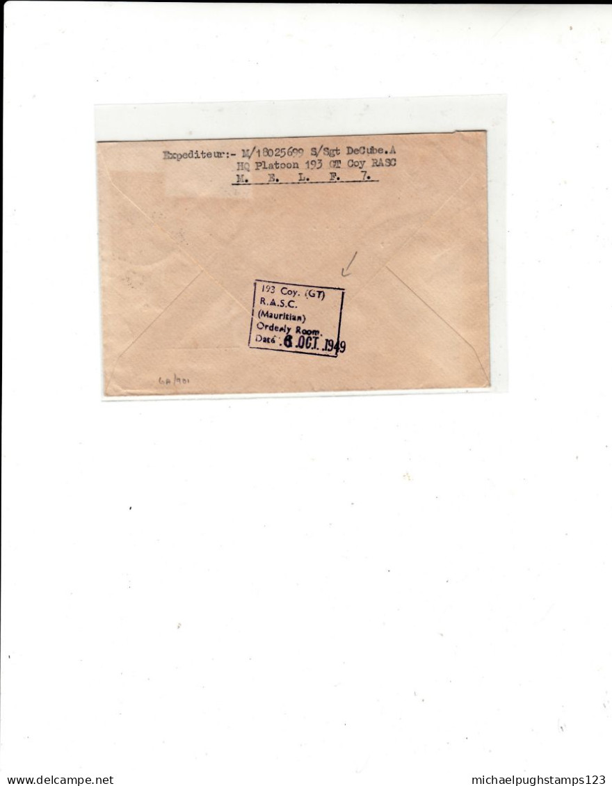 Mauritius / Mauritian Troops Abroad / G.B. Military Mail - Mauritius (1968-...)