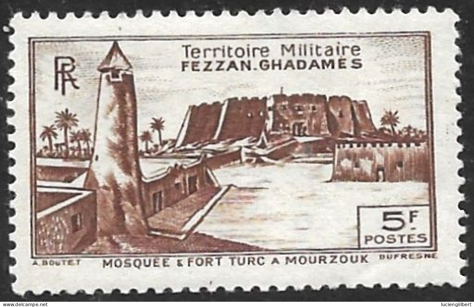 TIMBRE N° 35  -  FEZZAN  -  NEUF  - 1943 : 1956 - Unused Stamps