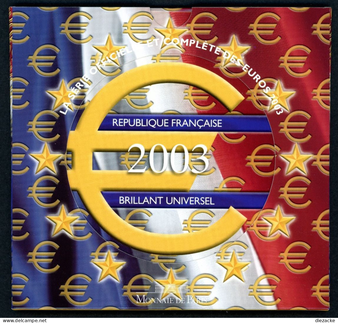 Frankreich 2003 Kursmünzensatz/ KMS Im Folder ST (MZ850 - Autres & Non Classés