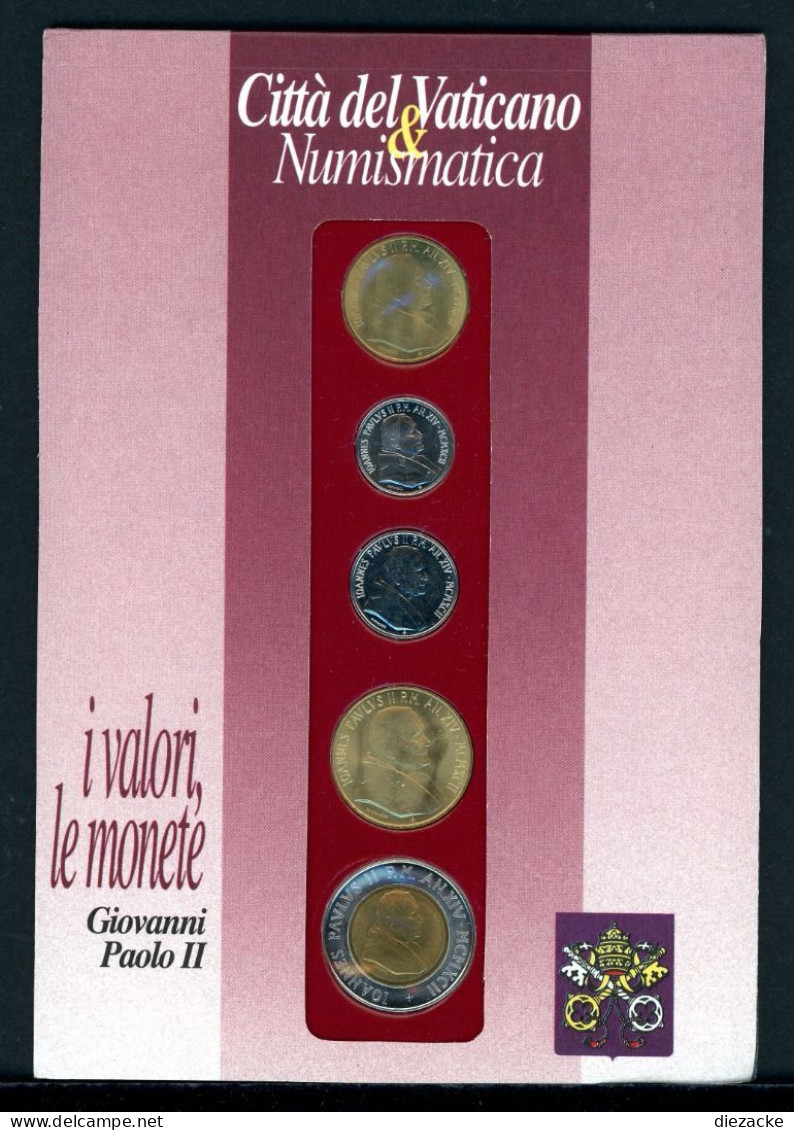 Vatikan 1992 Kursmünzensatz/ KMS Im Folder "i Valori. Le Monete" ST (EM568 - Vatican
