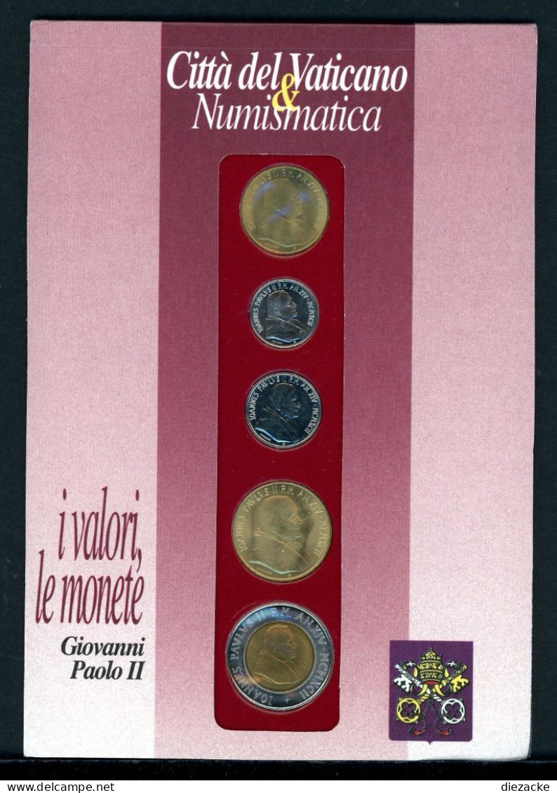 Vatikan 1992 Kursmünzensatz/ KMS Im Folder "i Valori. Le Monete" ST (EM568 - Vaticano