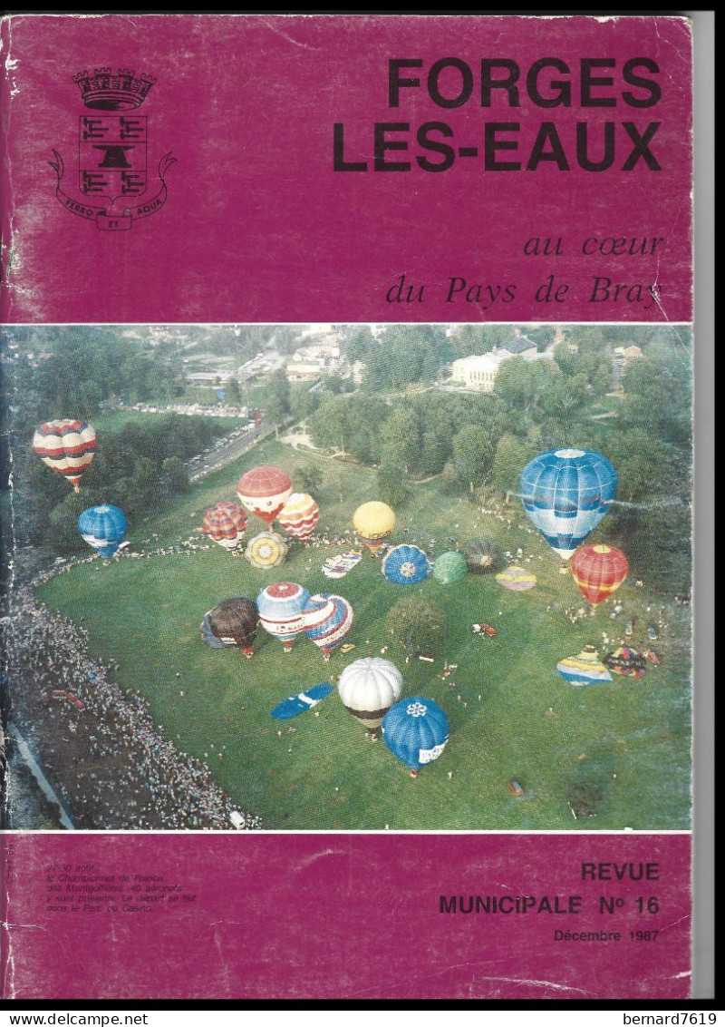 Livre -  76 -  Forges Les Eaux - Revue Municipal   N° 16 - Decembre 1987 - Normandië