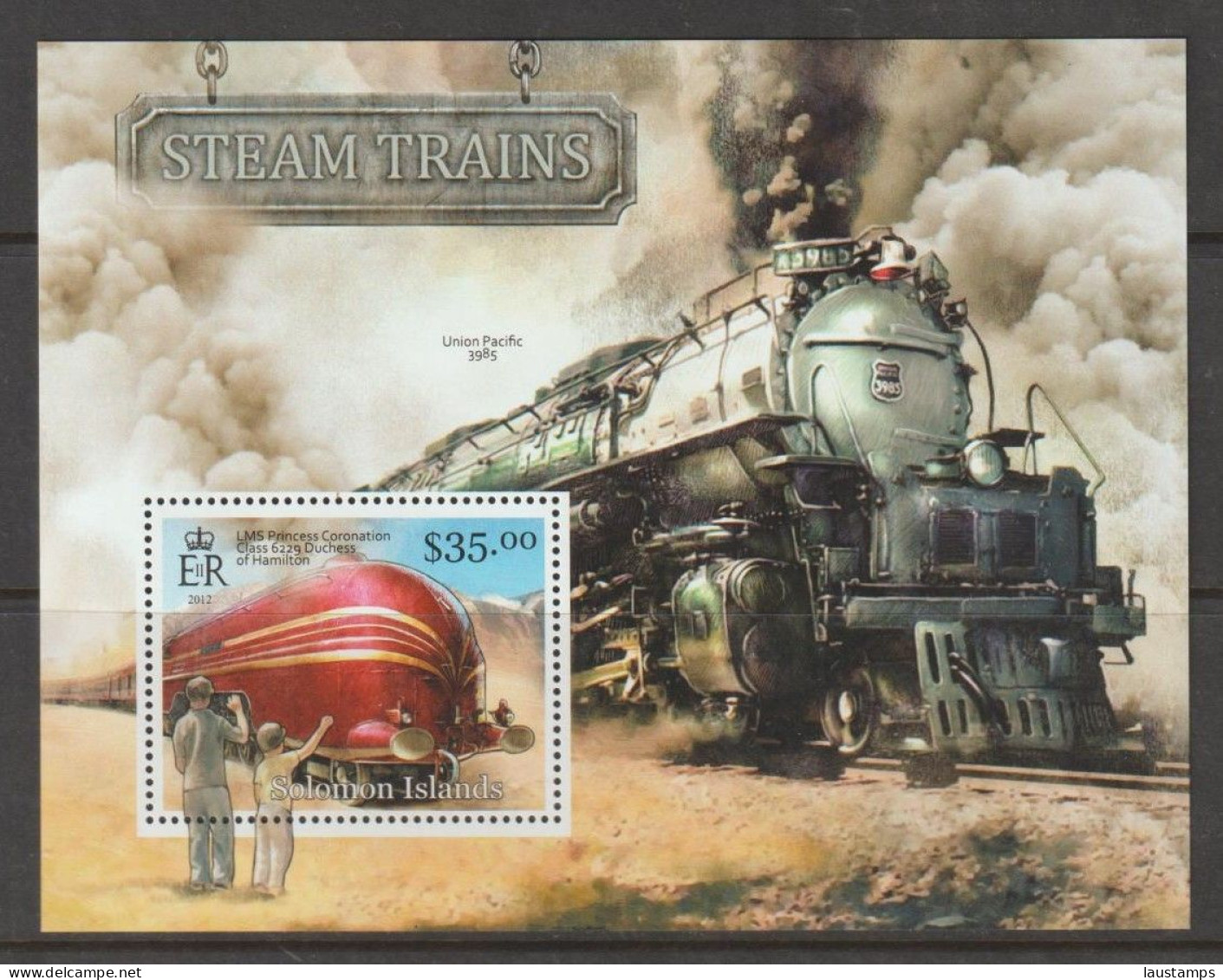 Solomon Islands 2012 Steam Trains S/S MNH - Trains