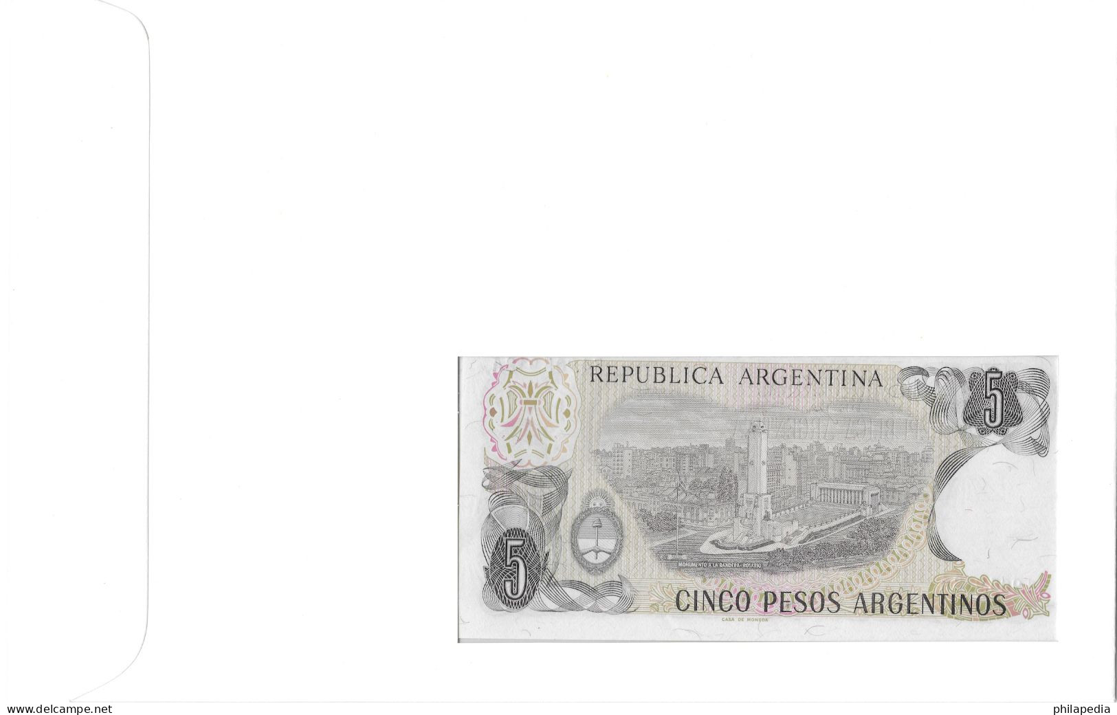 Argentine San Martin Monument National Au Drapeau Gaucho Chevaux Tableau PueyrredonLiberator Libertador ** 1983 5 Pesos - Grabados