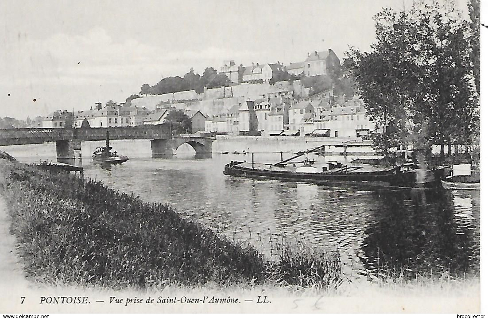 PONTOISE ( 95 ) - Vue Prise De Saint Ouen L'Aumône - Binnenschepen