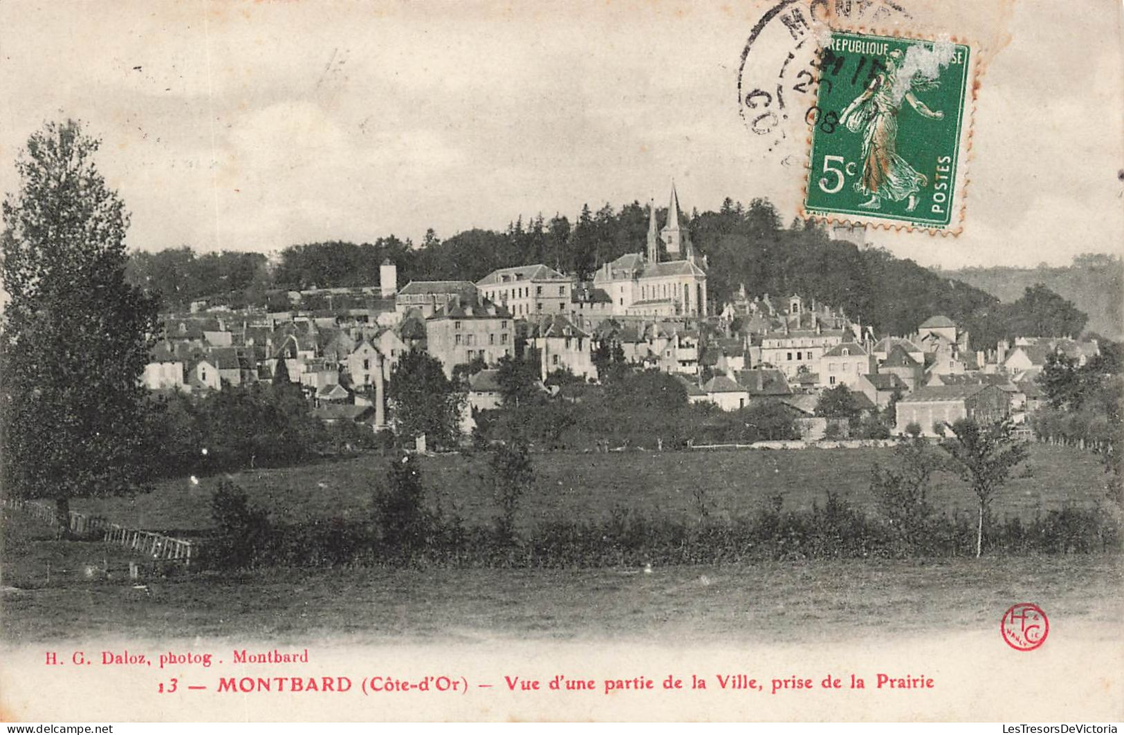 FRANCE - Montbard (Côte D'Or) - Vue D'une Partie De La Ville - Prise De La Prairie - Carte Postale Ancienne - Montbard