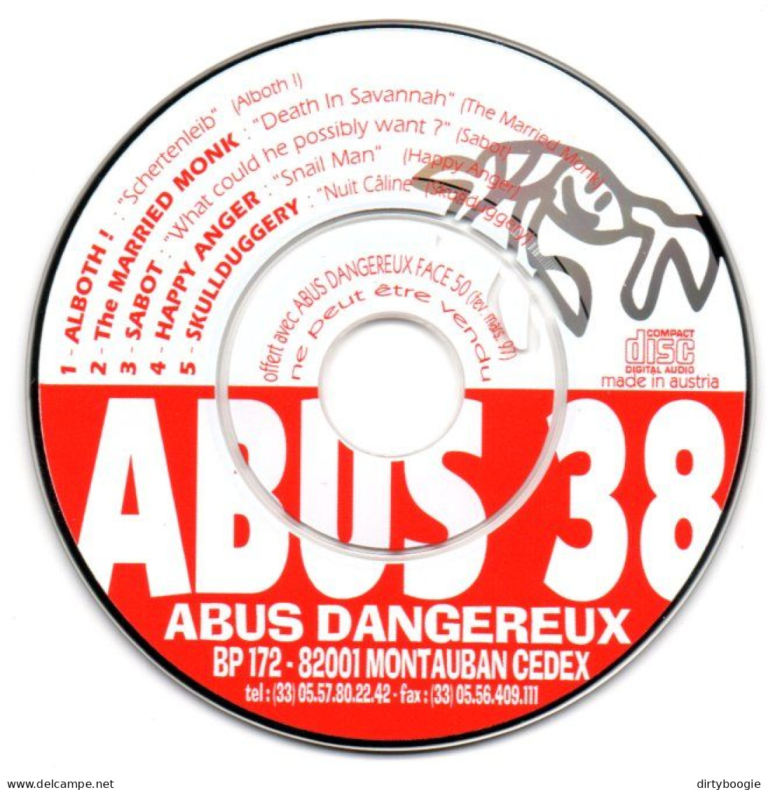 Abus 38 - CD - Abus Dangereux - The Married Monk - Sabot - Happy Anger - Skullduggery - Hit-Compilations