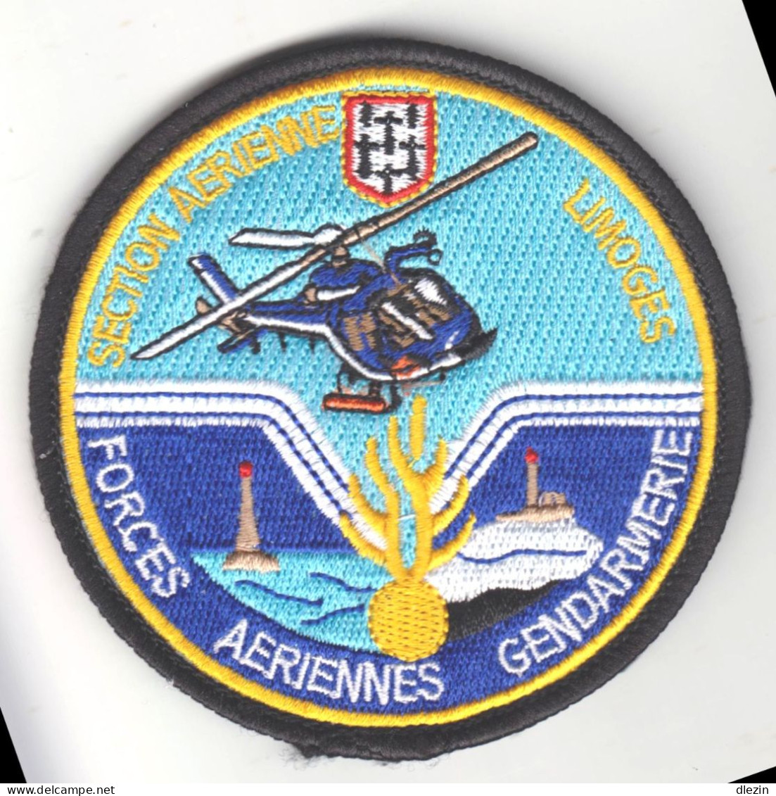 Forces Aériennes De La Gendarmerie. Section Aérienne. Limoges. Titre D'épaule Velcro. - Esercito