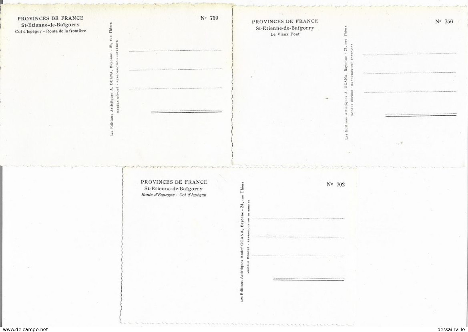 SAINT ETIENNE DE BAÏGORRY - Lot De 3 Cartes - Saint Etienne De Baigorry