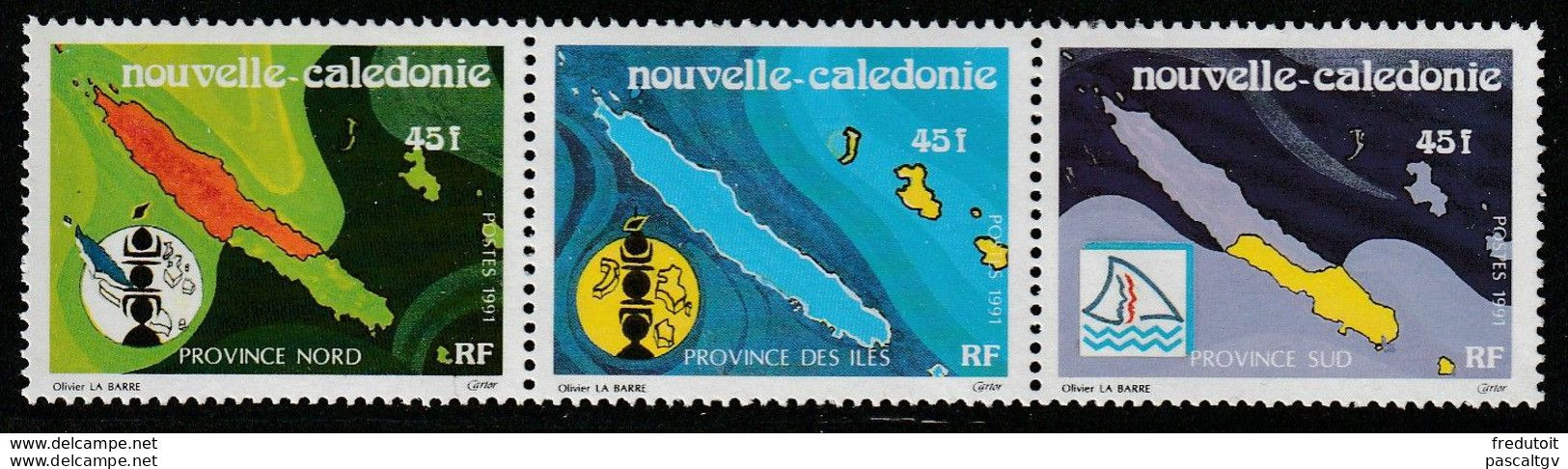 Nouvelle Calédonie - 1991 - Tryptique N°613A ** - Unused Stamps