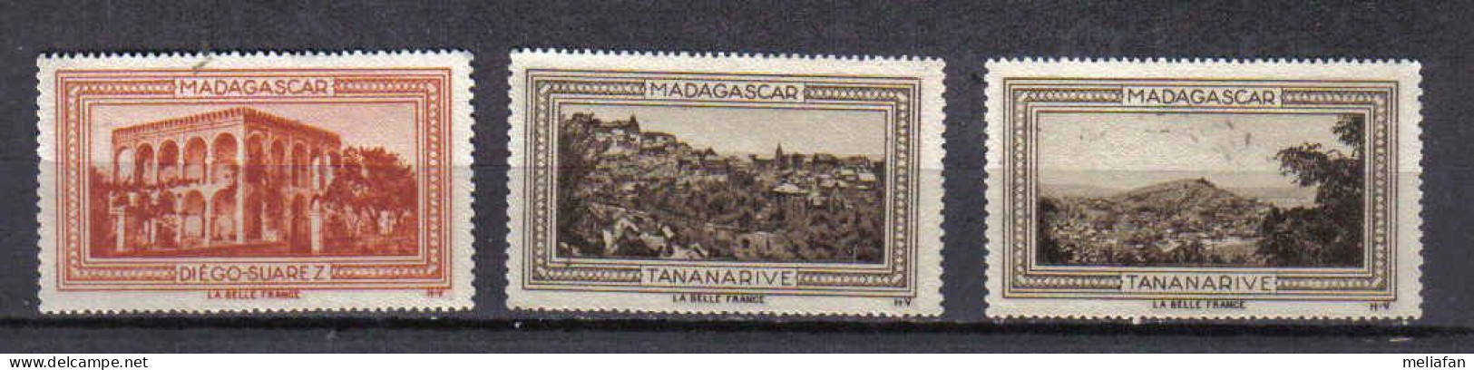 P312 - VIGNETTES LA BELLE FRANCE - MADAGASCAR TANANARIVE DIEGO SUAREZ - Other & Unclassified