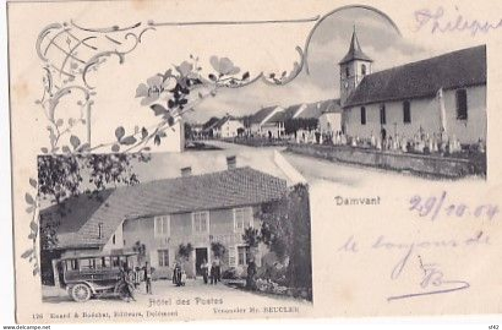 DAMVANT                   HOTEL DES POSTES    AUTOBUS     2 VUES       PRECURSEUR - Damvant