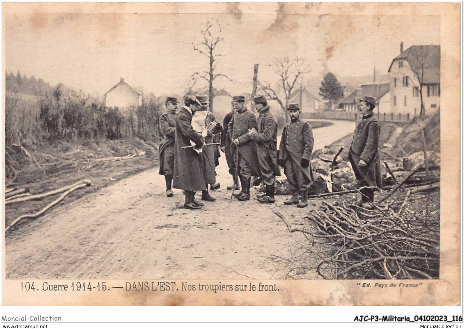 AJCP3-0268- MILITARIA - GUERRE 1914-1915 - DANS L'EST - NOS PROUPIERS SUR LE FRONT - Guerra 1939-45