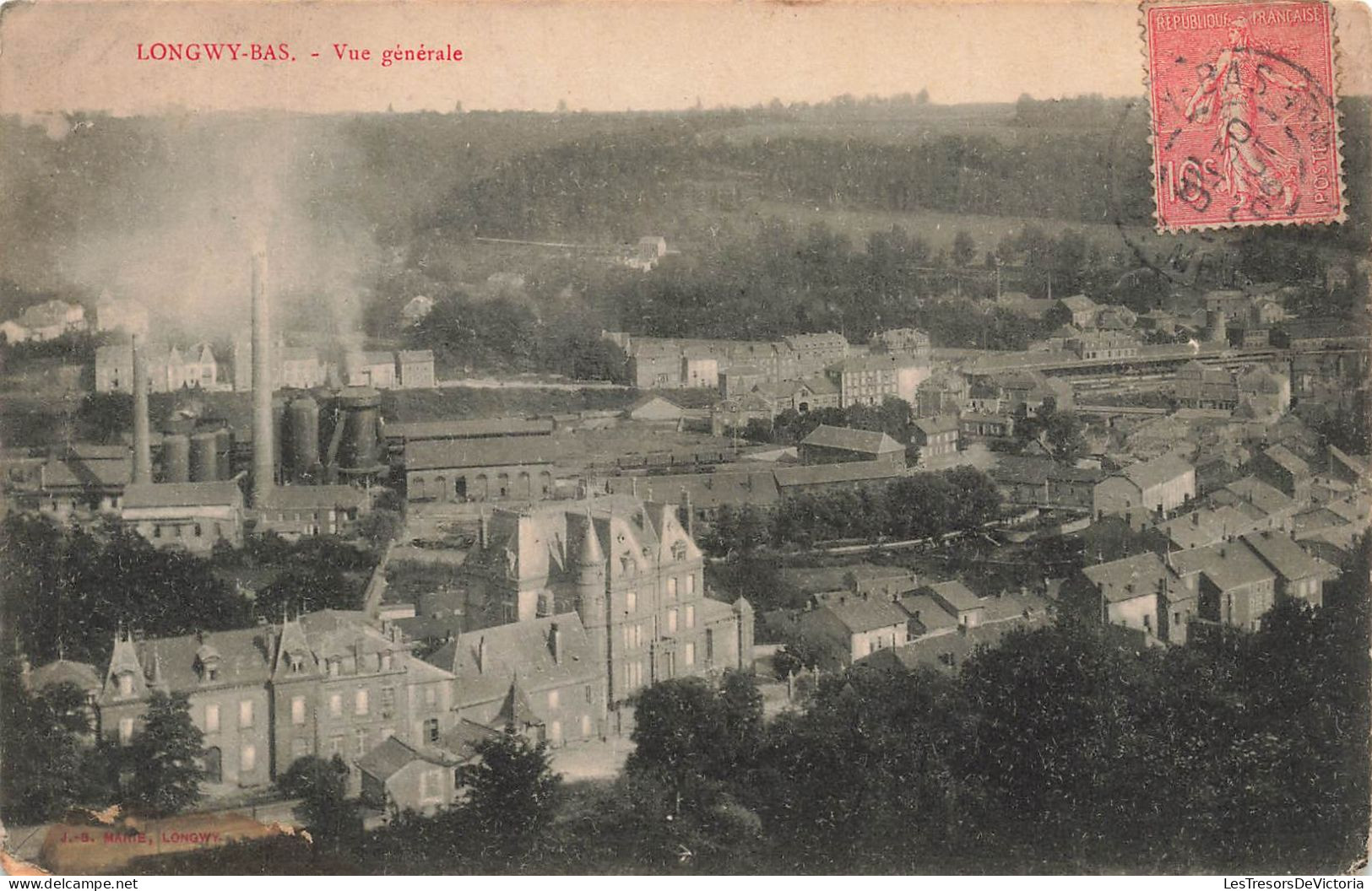 FRANCE - Longwy Bas - Vue Générale - Usine - Ville - Carte Postale Ancienne - Longwy