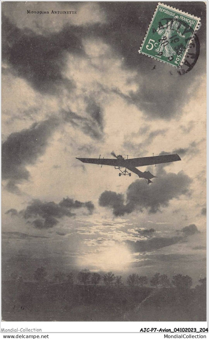 AJCP7-0727- AVION - MONOPLAN ANTOINETTE - 1914-1918: 1st War