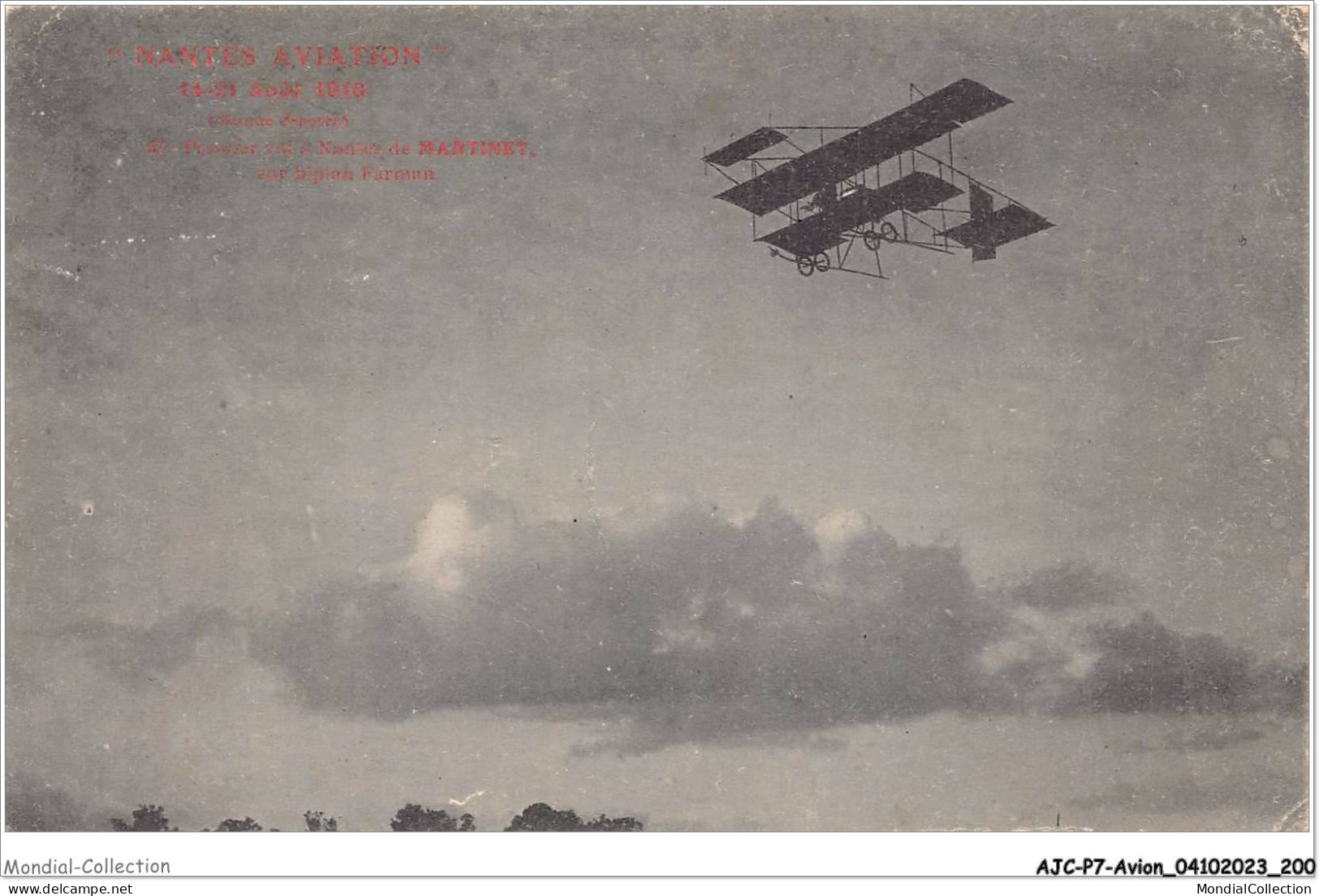 AJCP7-0725- AVION - NANTES AVIATION - 14-31 AOUT 1910 - 1914-1918: 1st War