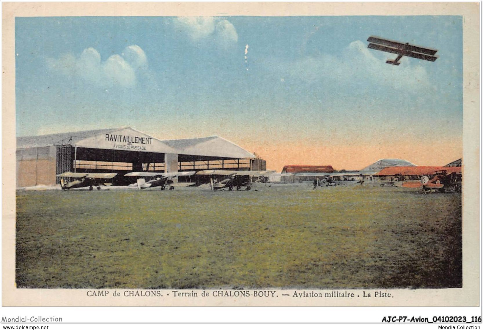 AJCP7-0683- AVION - CAMP DE CHALONS - TERRAIN DE CHALONS-BOUY - AVIATION MILITAIRE - LA PISTE - 1914-1918: 1ère Guerre