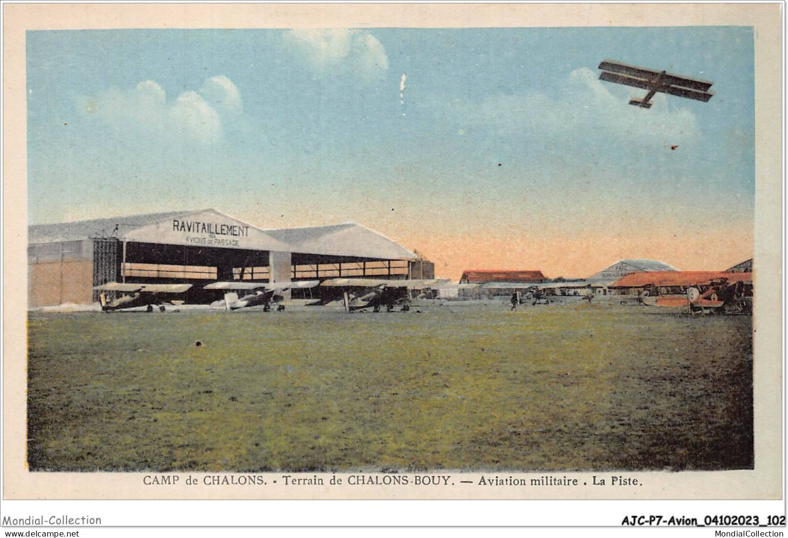 AJCP7-0676- AVION - CAMP DE CHALONS - TERRAIN DE CHALONS-BOUY - AVIATION MILITAIRE - LA PISTE - 1914-1918: 1ère Guerre