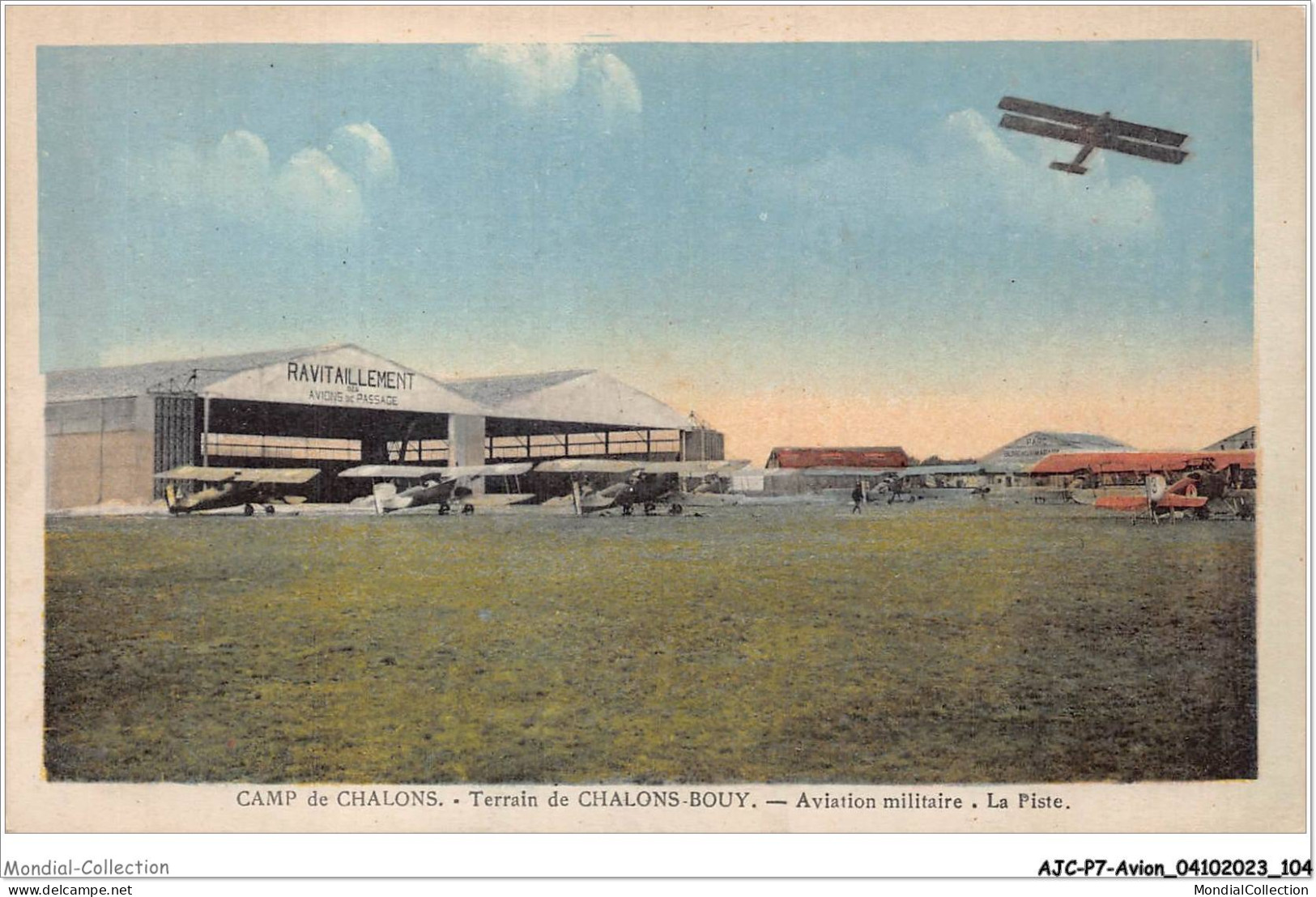 AJCP7-0677- AVION - CAMP DE CHALONS - TERRAIN DE CHALONS-BOUY - AVIATION MILITAIRE - LA PISTE - 1914-1918: 1ère Guerre