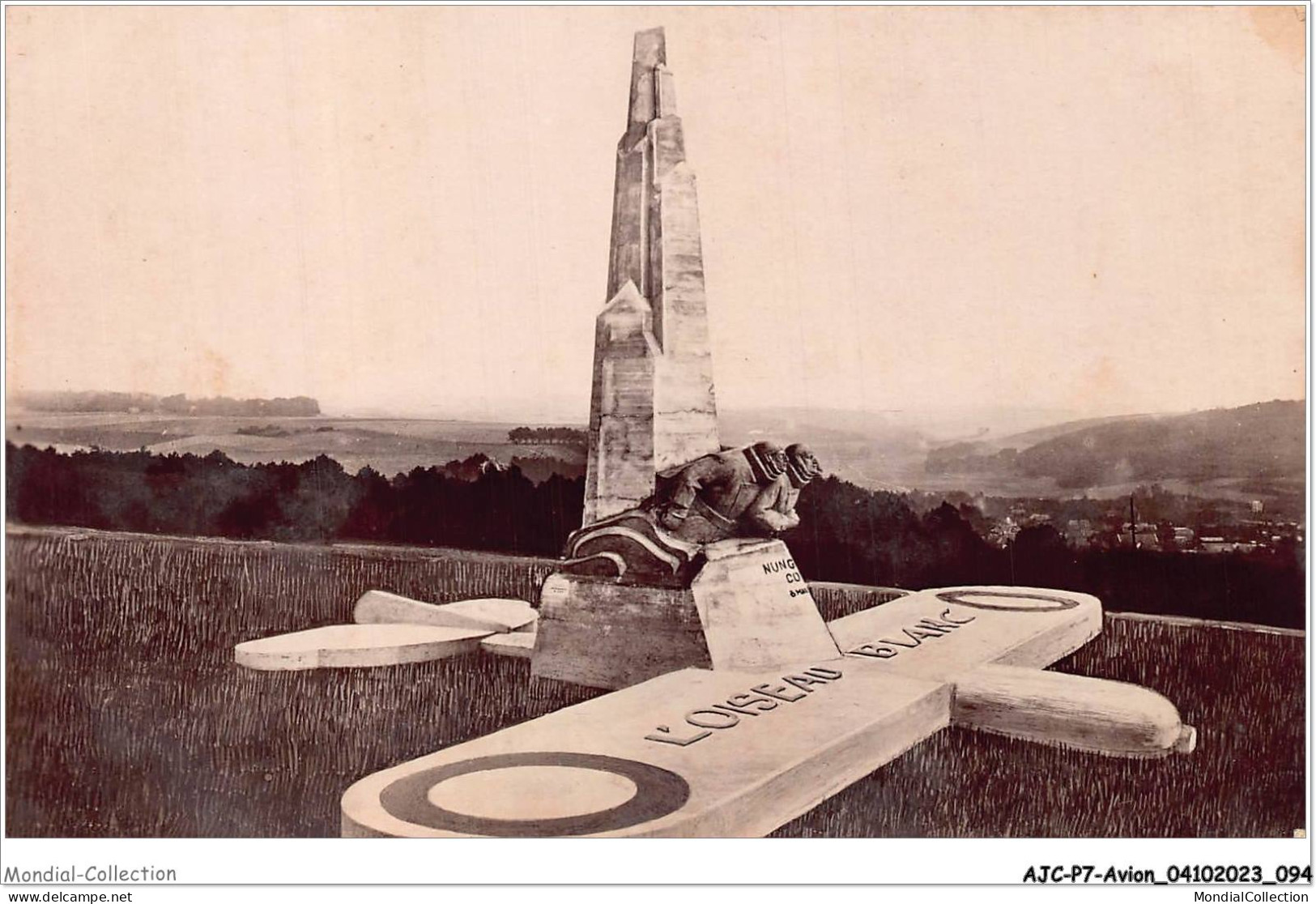 AJCP7-0672- AVION - ETRETAT - MONUMENT DE NUNGESSER ET COLI - 1914-1918: 1ère Guerre