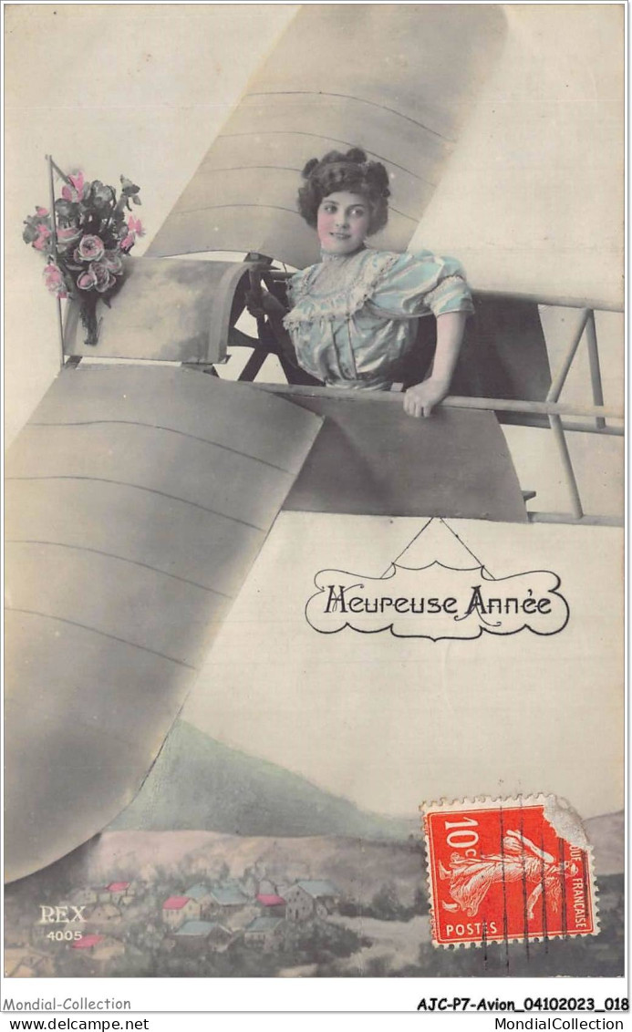 AJCP7-0634- AVION - HEUREUSE ANNEE - 1914-1918: 1ère Guerre