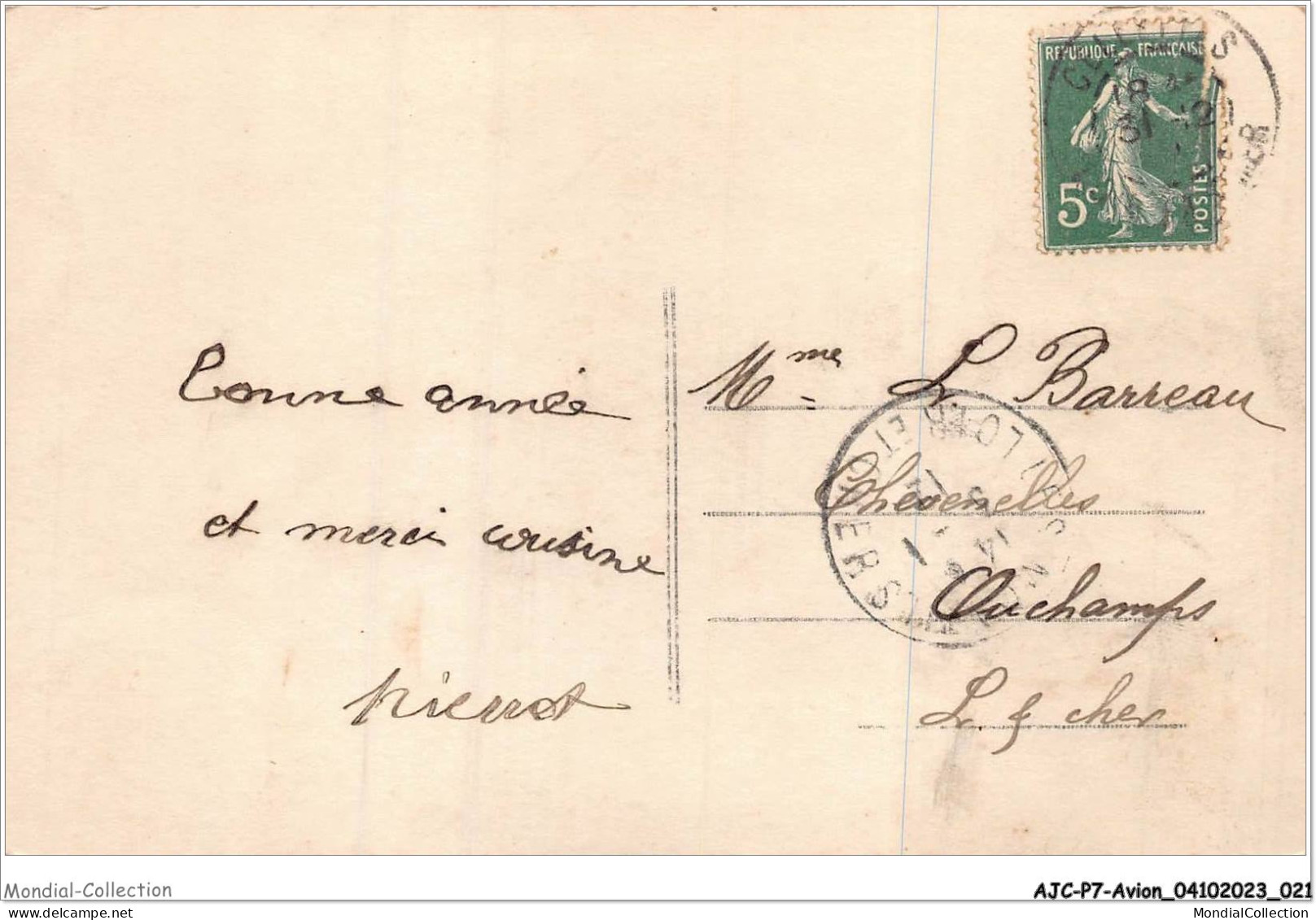 AJCP7-0635- AVION - BONNE ANNEE - 1914-1918: 1. Weltkrieg
