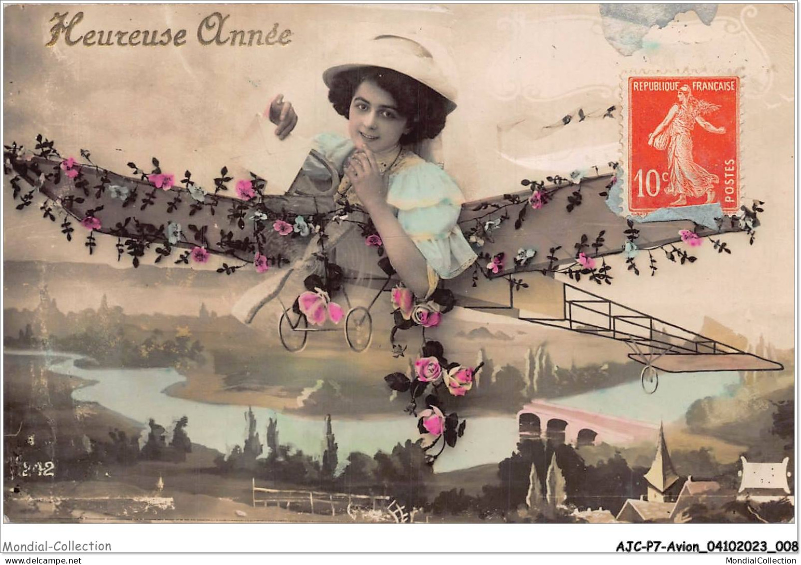 AJCP7-0629- AVION - HEUREUSE ANNEE - 1914-1918: 1. Weltkrieg